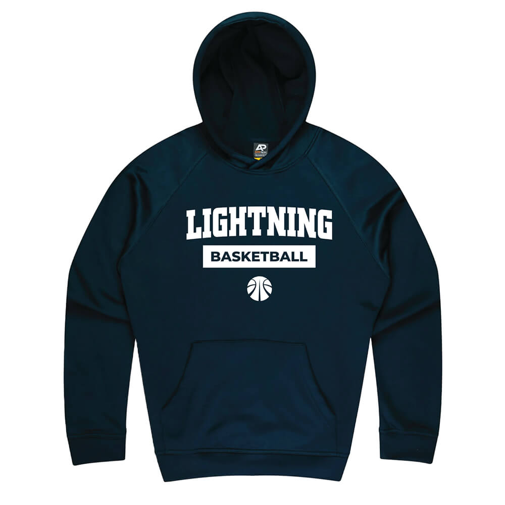 Kids Crusader Hoodies Lightning Basketball Logo
